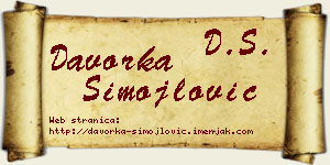 Davorka Simojlović vizit kartica